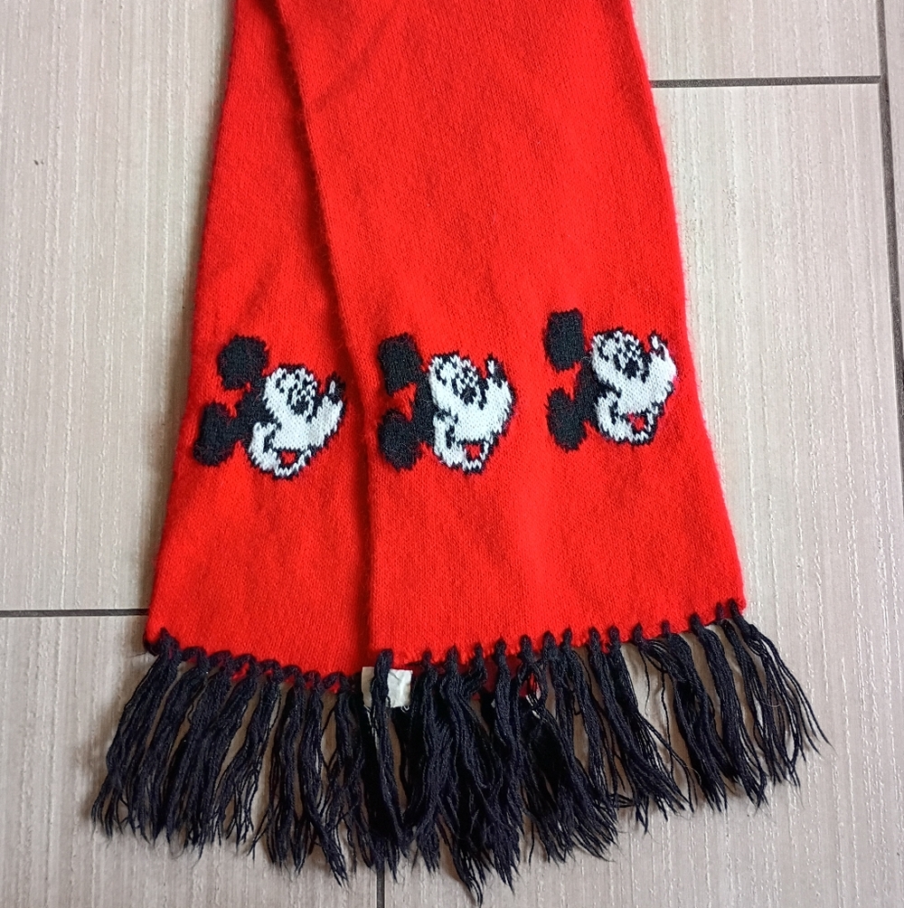 Disney Red and Black Mickey Mouse Scarf
